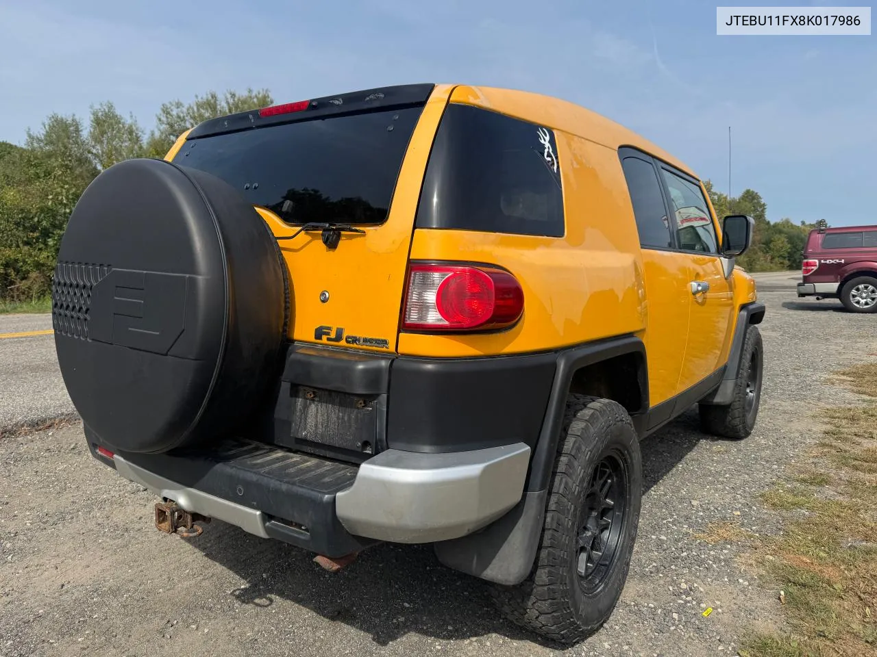 2008 Toyota Fj Cruiser VIN: JTEBU11FX8K017986 Lot: 75066564