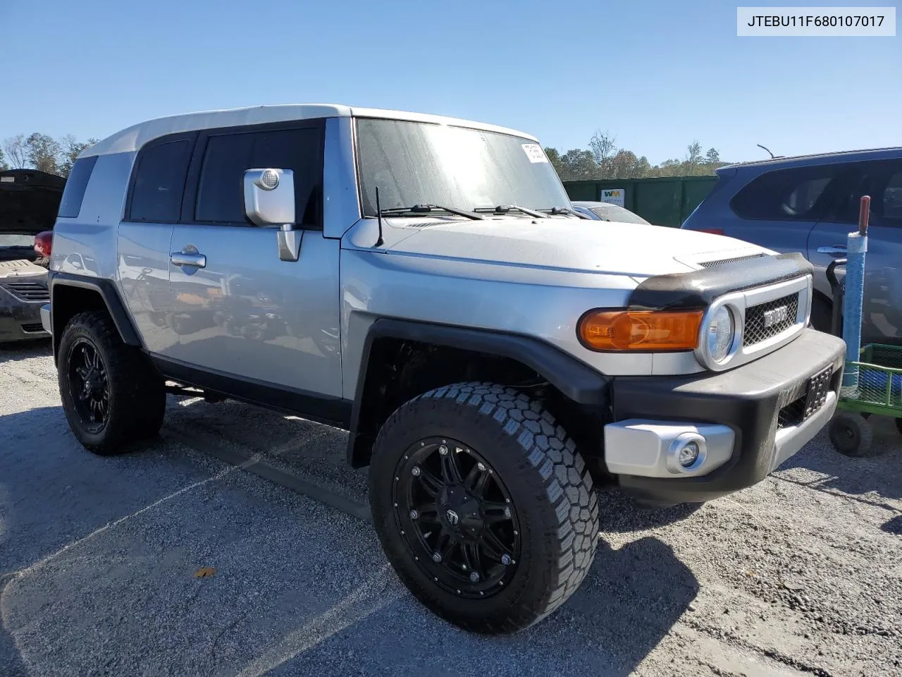 2008 Toyota Fj Cruiser VIN: JTEBU11F680107017 Lot: 75185604