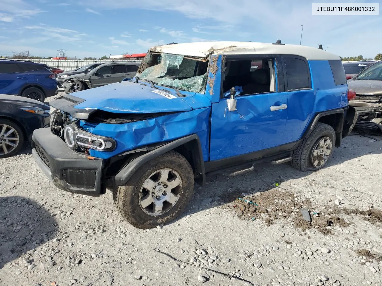 2008 Toyota Fj Cruiser VIN: JTEBU11F48K001332 Lot: 75824454