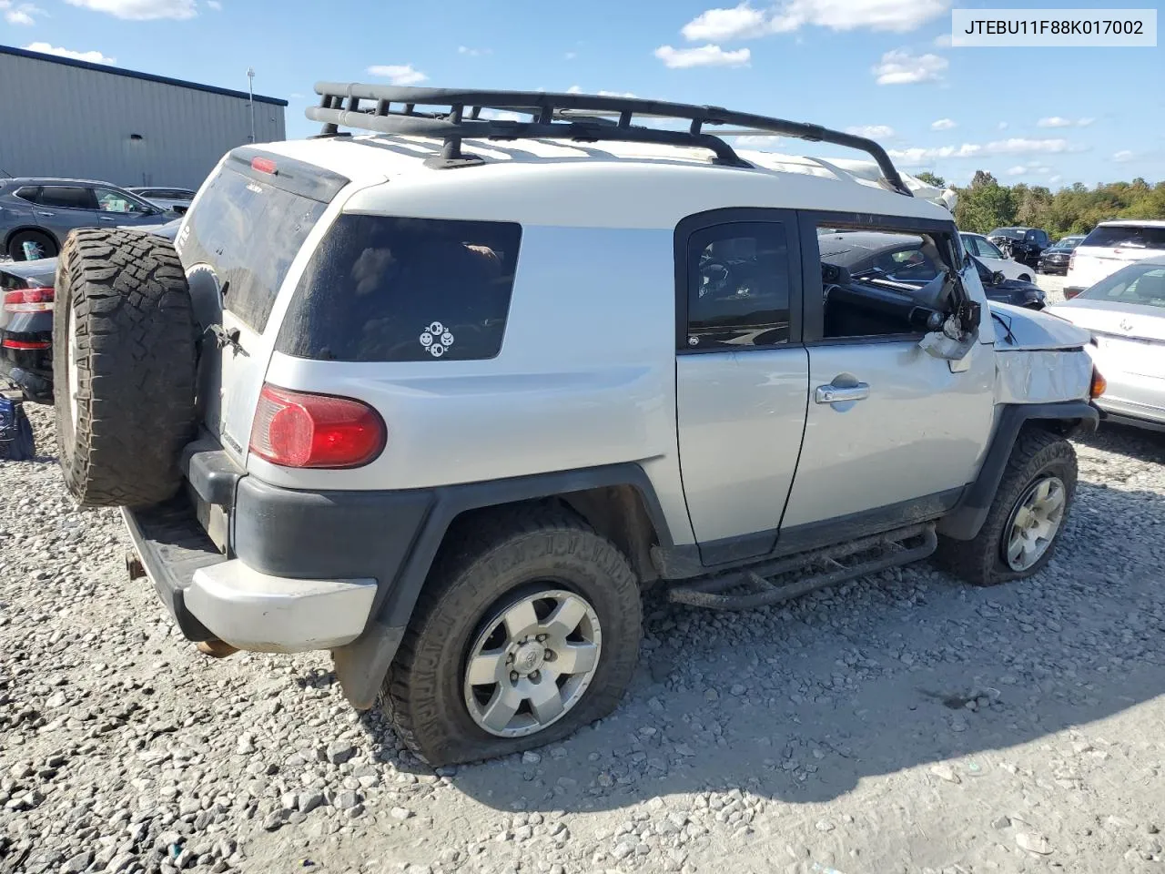 2008 Toyota Fj Cruiser VIN: JTEBU11F88K017002 Lot: 76353174