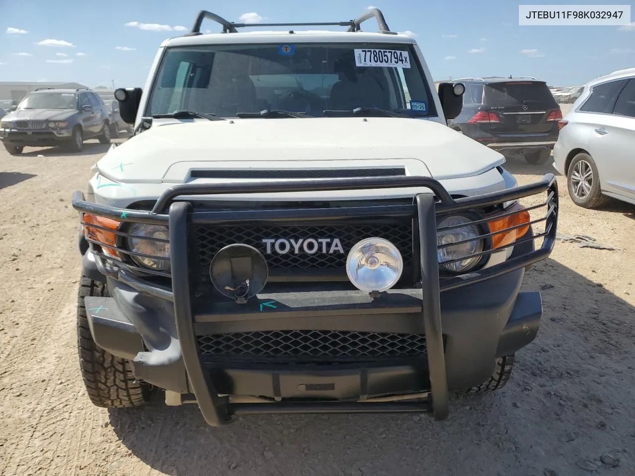 2008 Toyota Fj Cruiser VIN: JTEBU11F98K032947 Lot: 77805794