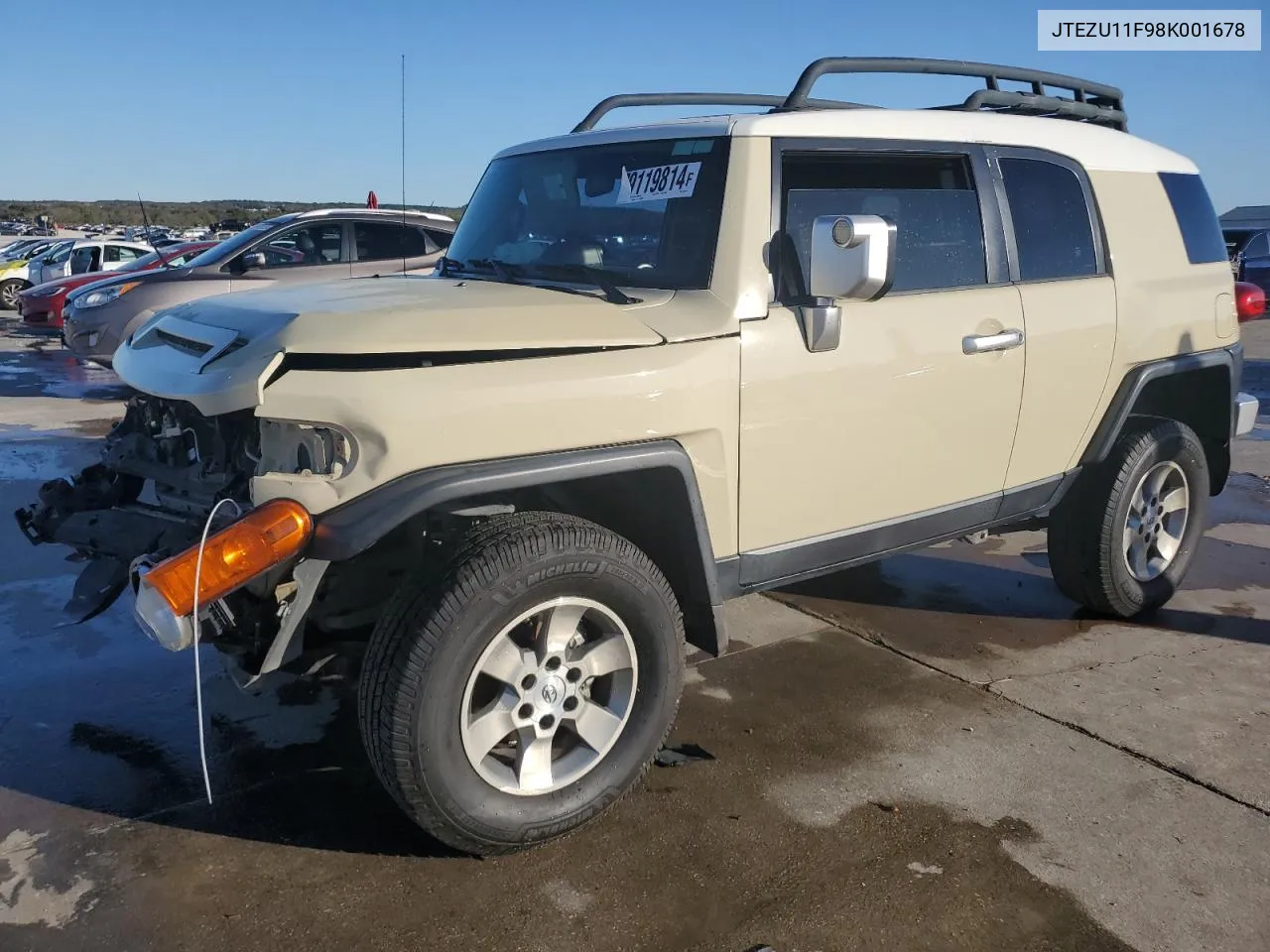 2008 Toyota Fj Cruiser VIN: JTEZU11F98K001678 Lot: 79119814