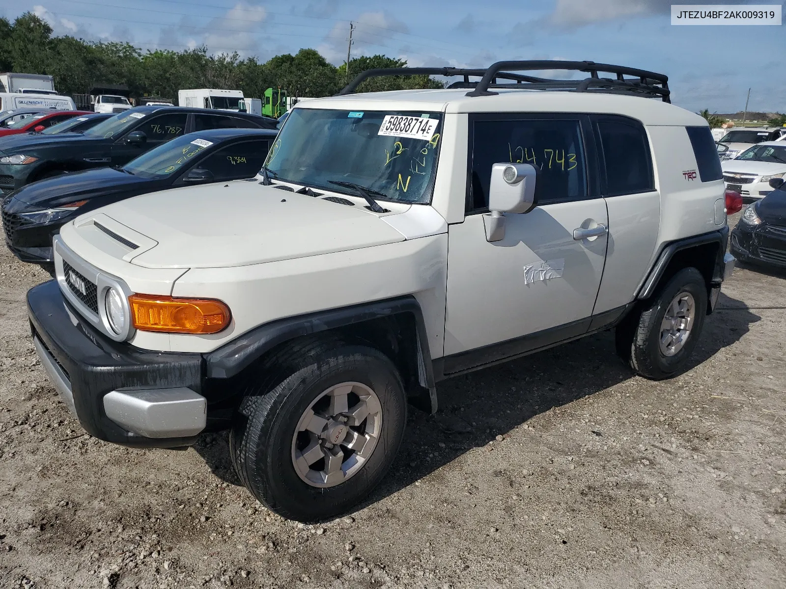 2010 Toyota Fj Cruiser VIN: JTEZU4BF2AK009319 Lot: 59838714