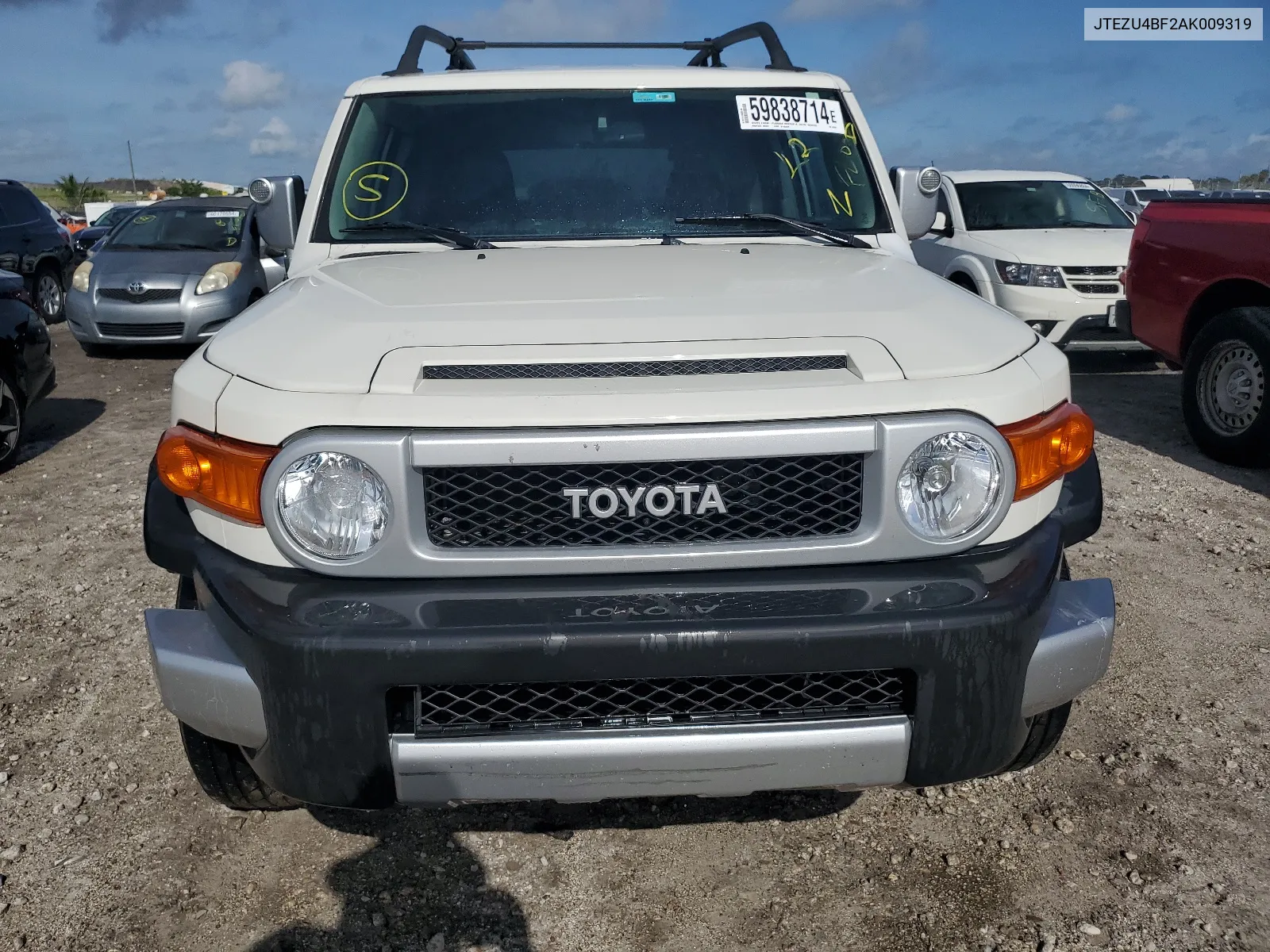 2010 Toyota Fj Cruiser VIN: JTEZU4BF2AK009319 Lot: 59838714