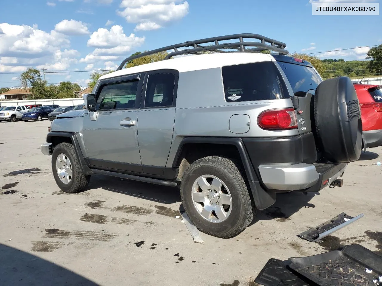 2010 Toyota Fj Cruiser VIN: JTEBU4BFXAK088790 Lot: 70313374