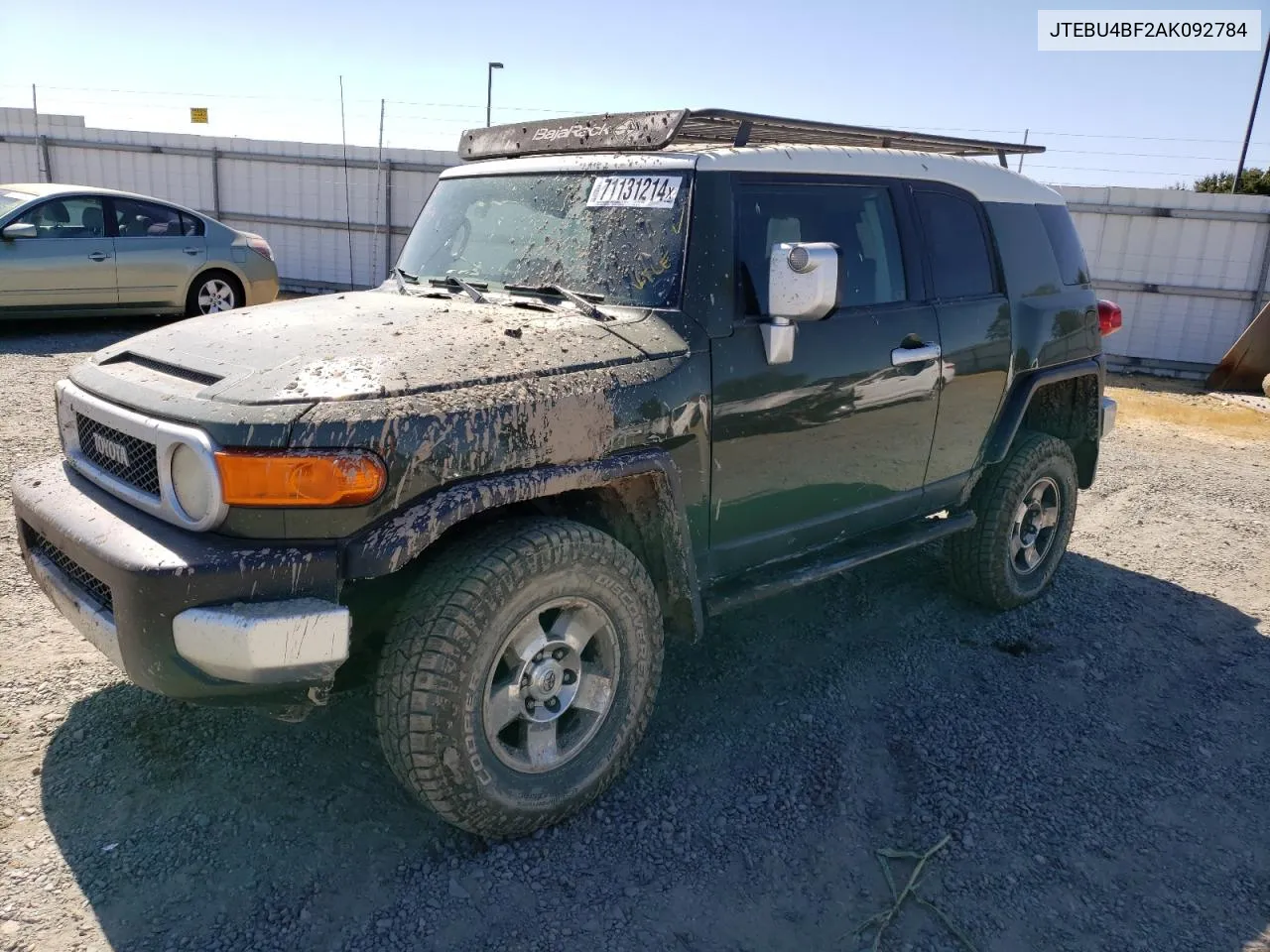 2010 Toyota Fj Cruiser VIN: JTEBU4BF2AK092784 Lot: 71131214