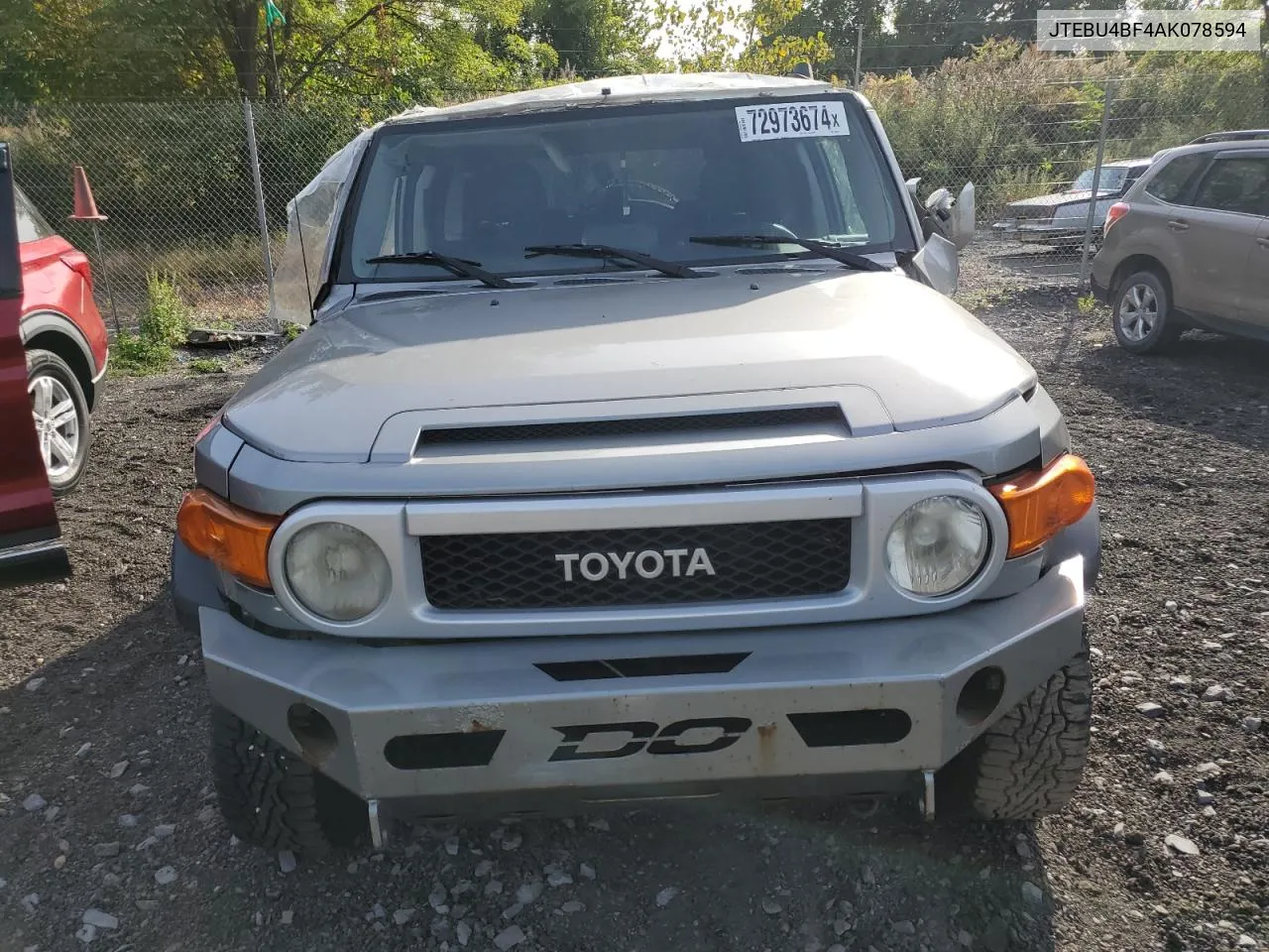 2010 Toyota Fj Cruiser VIN: JTEBU4BF4AK078594 Lot: 72973674