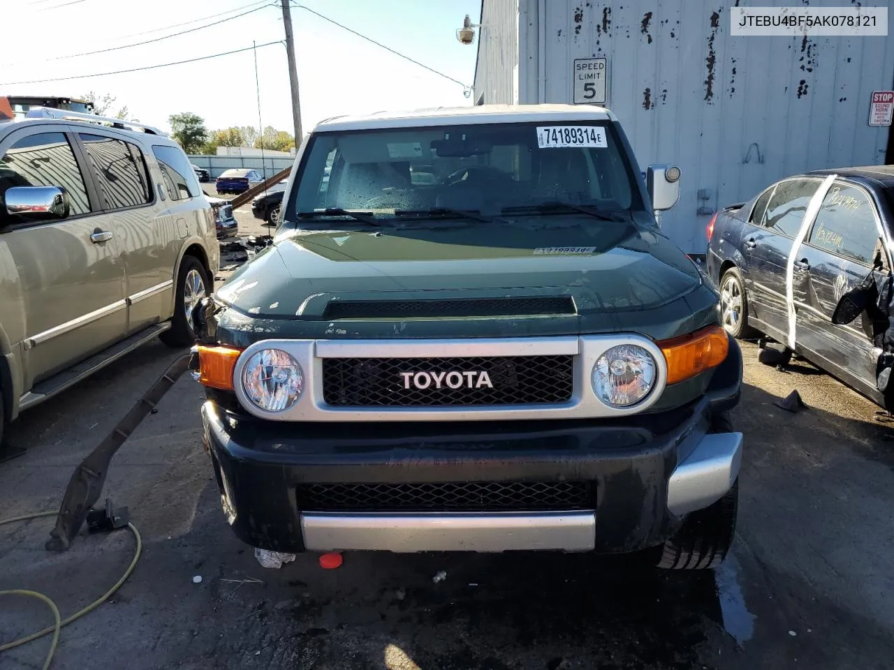 2010 Toyota Fj Cruiser VIN: JTEBU4BF5AK078121 Lot: 74189314