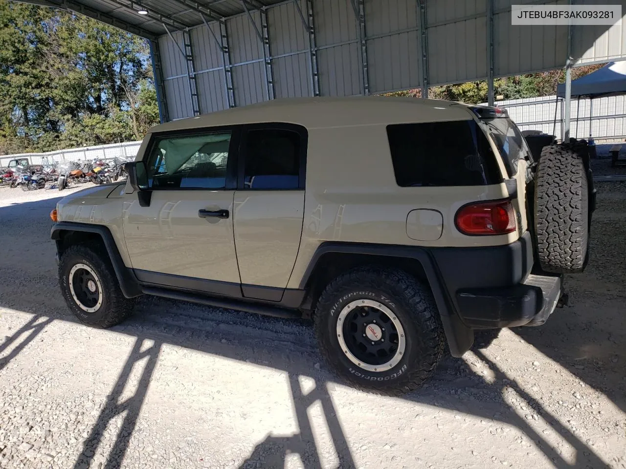 2010 Toyota Fj Cruiser VIN: JTEBU4BF3AK093281 Lot: 76309174