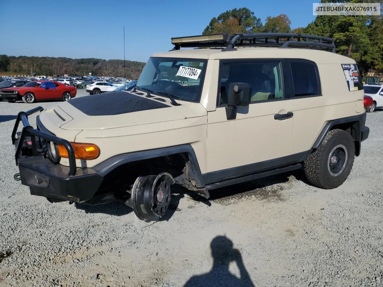 2010 Toyota Fj Cruiser VIN: JTEBU4BFXAK076915 Lot: 77177094