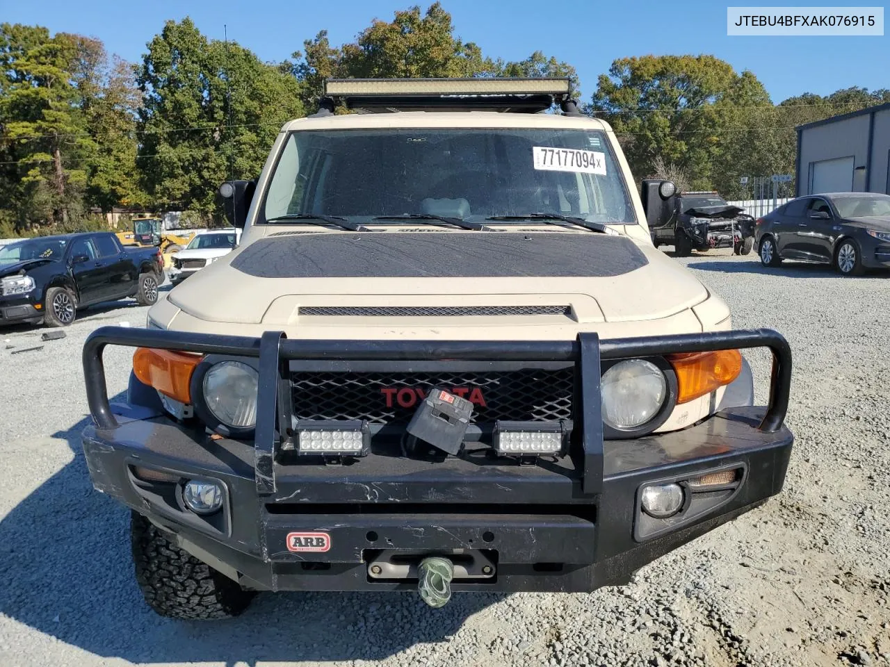 2010 Toyota Fj Cruiser VIN: JTEBU4BFXAK076915 Lot: 77177094