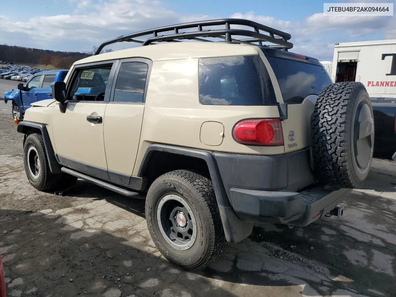 2010 Toyota Fj Cruiser VIN: JTEBU4BF2AK094664 Lot: 79739704