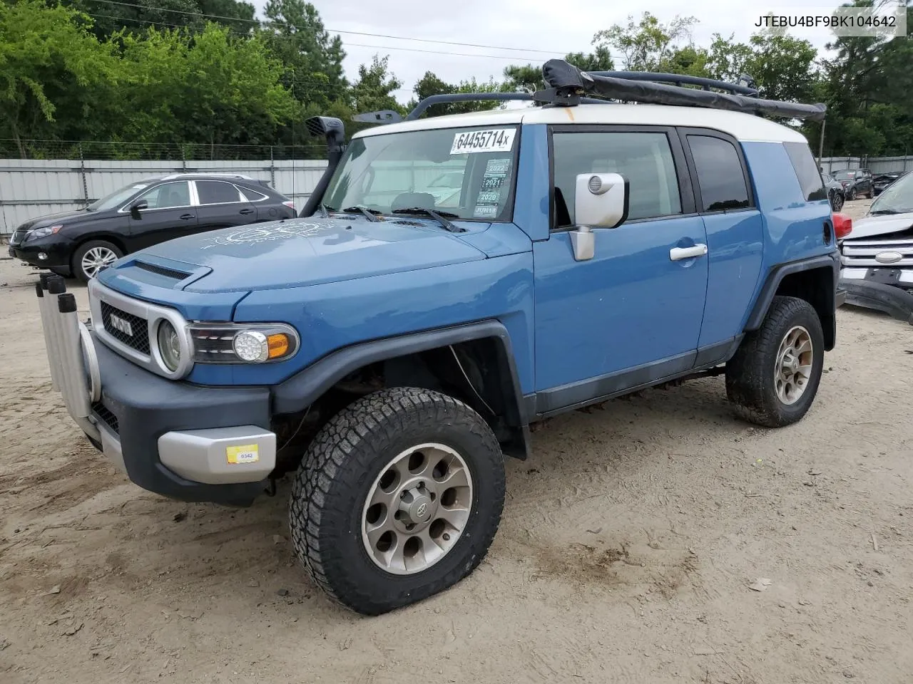 2011 Toyota Fj Cruiser VIN: JTEBU4BF9BK104642 Lot: 64455714