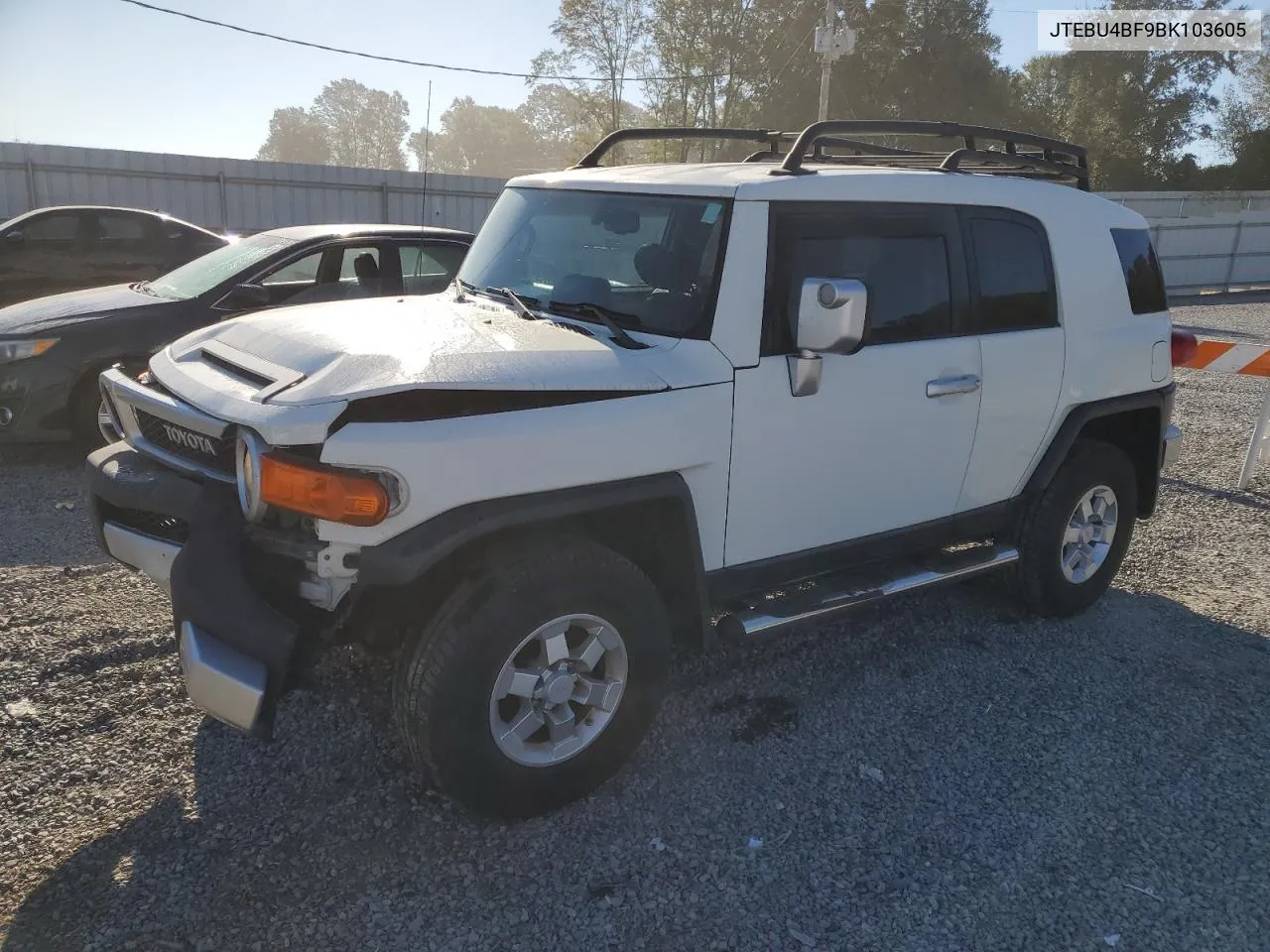 2011 Toyota Fj Cruiser VIN: JTEBU4BF9BK103605 Lot: 74342394