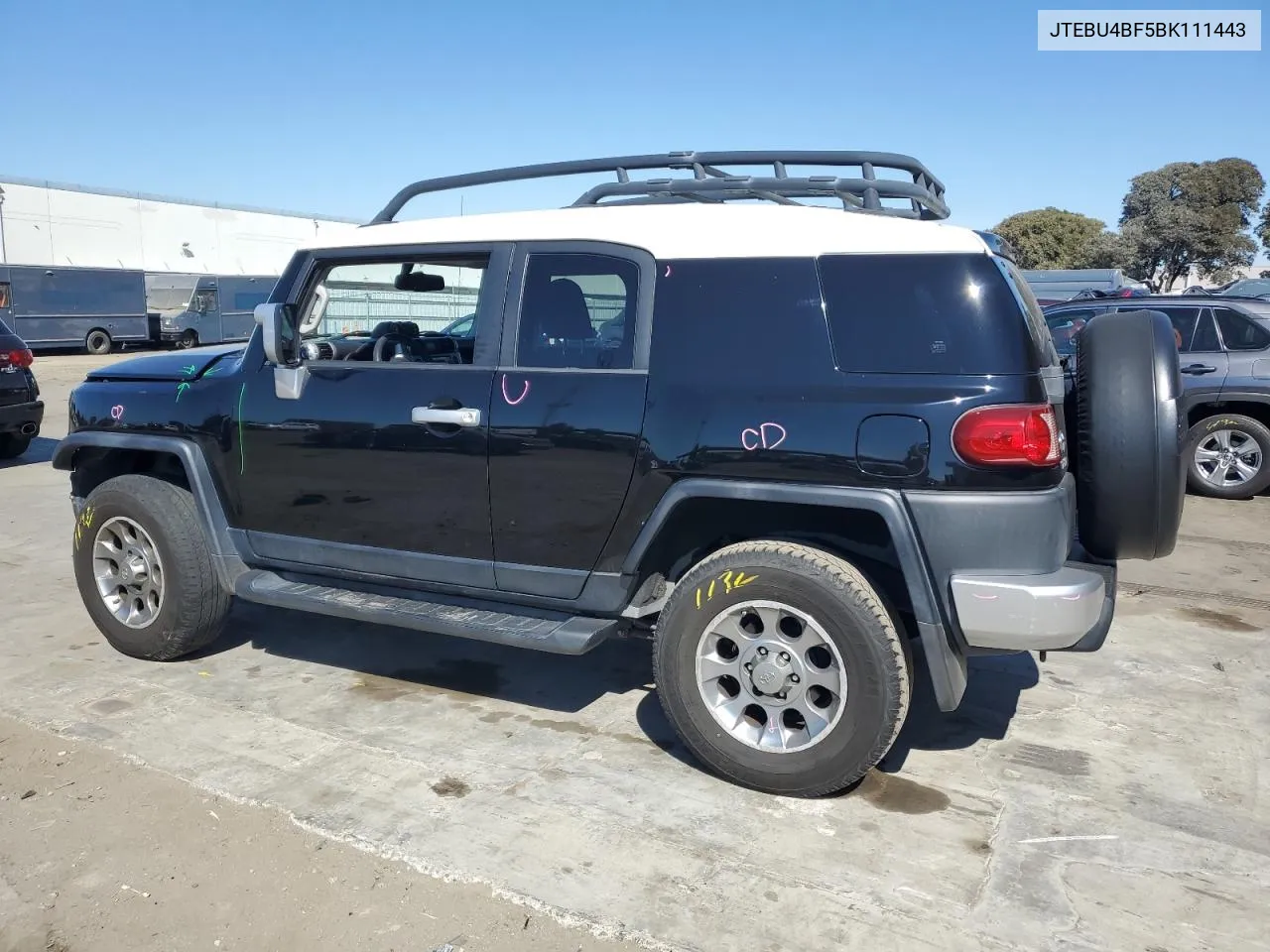 2011 Toyota Fj Cruiser VIN: JTEBU4BF5BK111443 Lot: 74795224