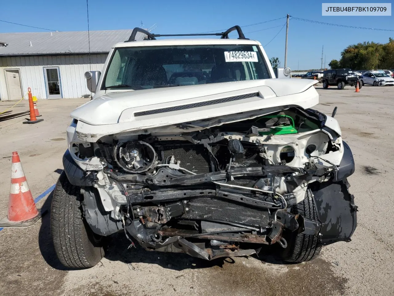 2011 Toyota Fj Cruiser VIN: JTEBU4BF7BK109709 Lot: 74829634