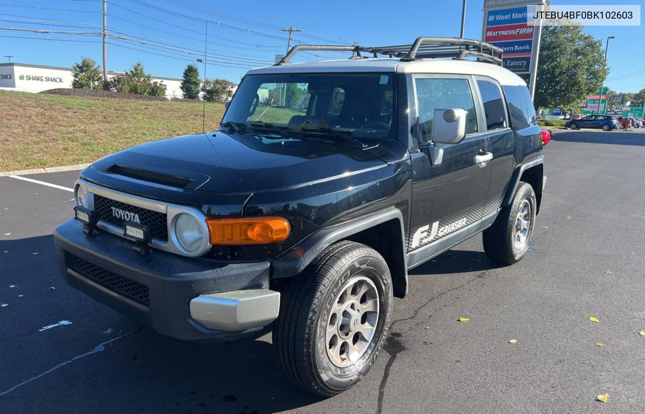 2011 Toyota Fj Cruiser VIN: JTEBU4BF0BK102603 Lot: 75402304