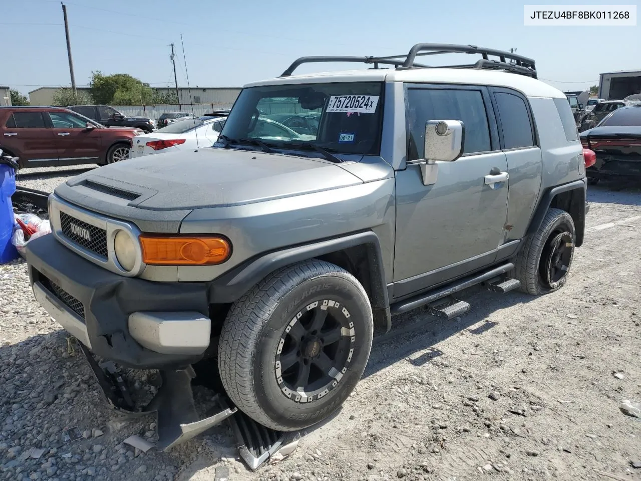 2011 Toyota Fj Cruiser VIN: JTEZU4BF8BK011268 Lot: 75720524