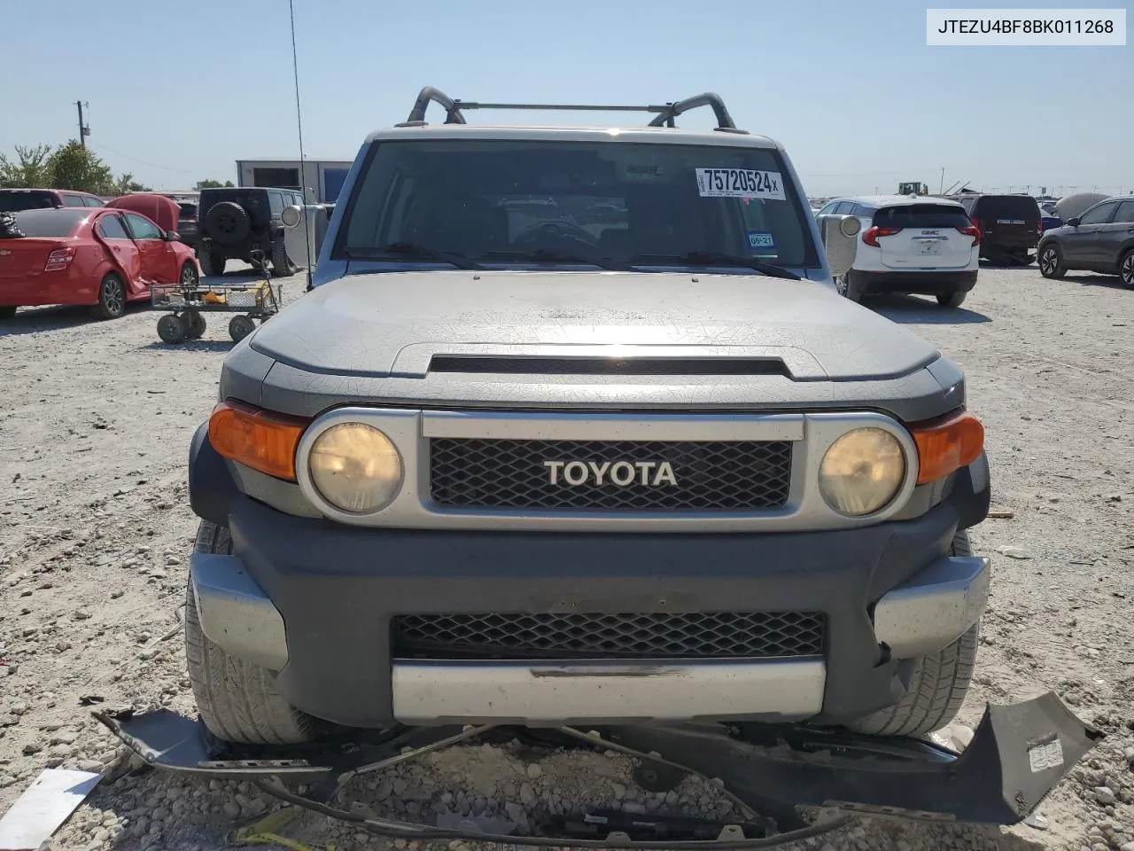 2011 Toyota Fj Cruiser VIN: JTEZU4BF8BK011268 Lot: 75720524