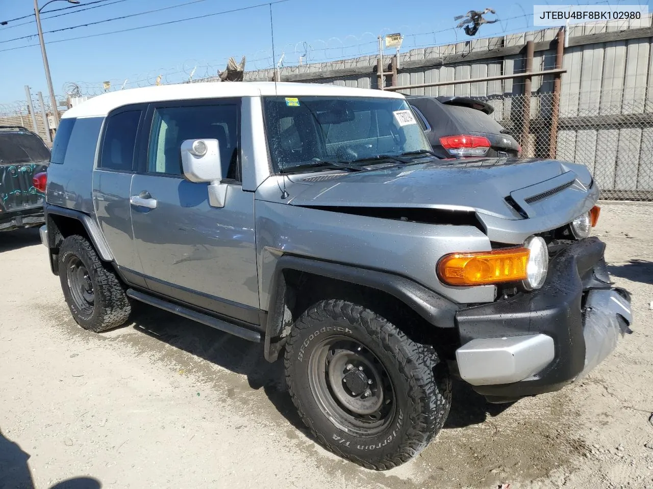 2011 Toyota Fj Cruiser VIN: JTEBU4BF8BK102980 Lot: 77502794