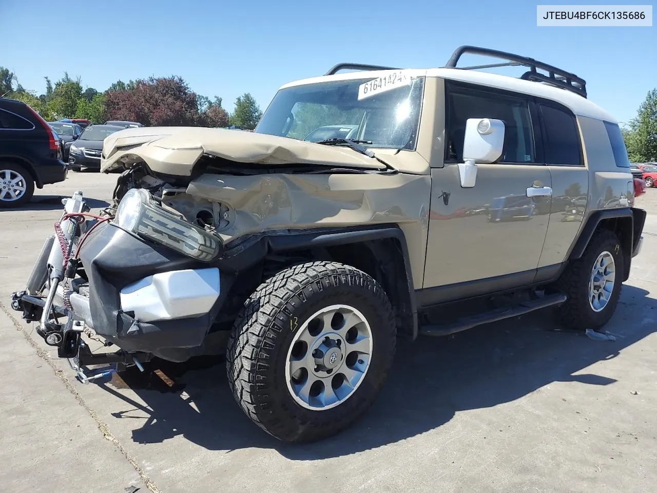 2012 Toyota Fj Cruiser VIN: JTEBU4BF6CK135686 Lot: 61641424