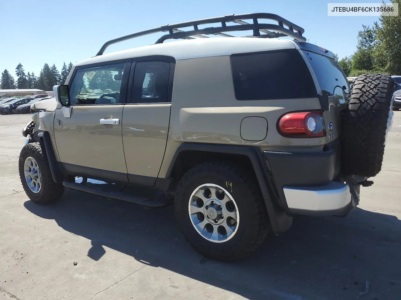 2012 Toyota Fj Cruiser VIN: JTEBU4BF6CK135686 Lot: 61641424