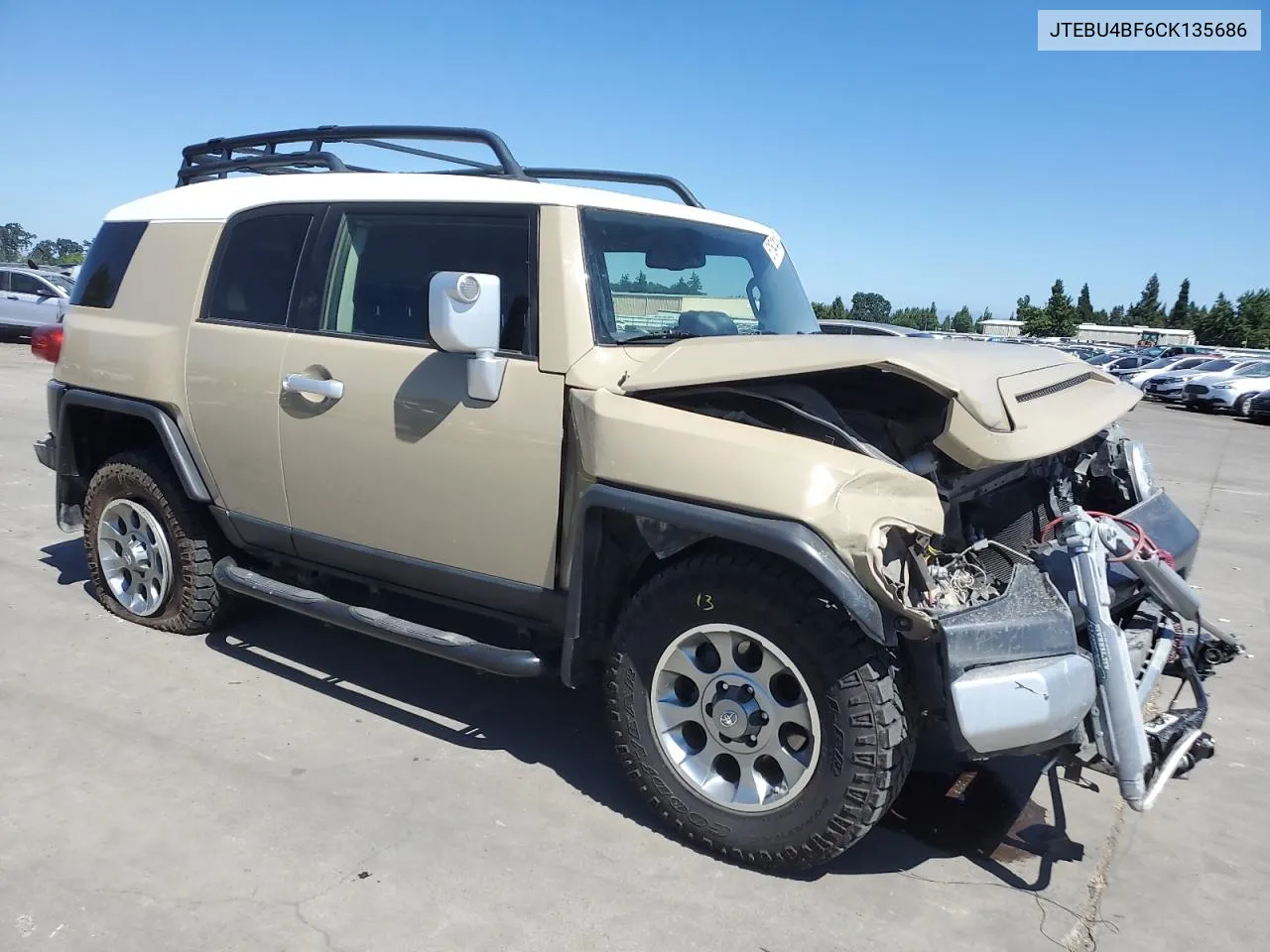 2012 Toyota Fj Cruiser VIN: JTEBU4BF6CK135686 Lot: 61641424