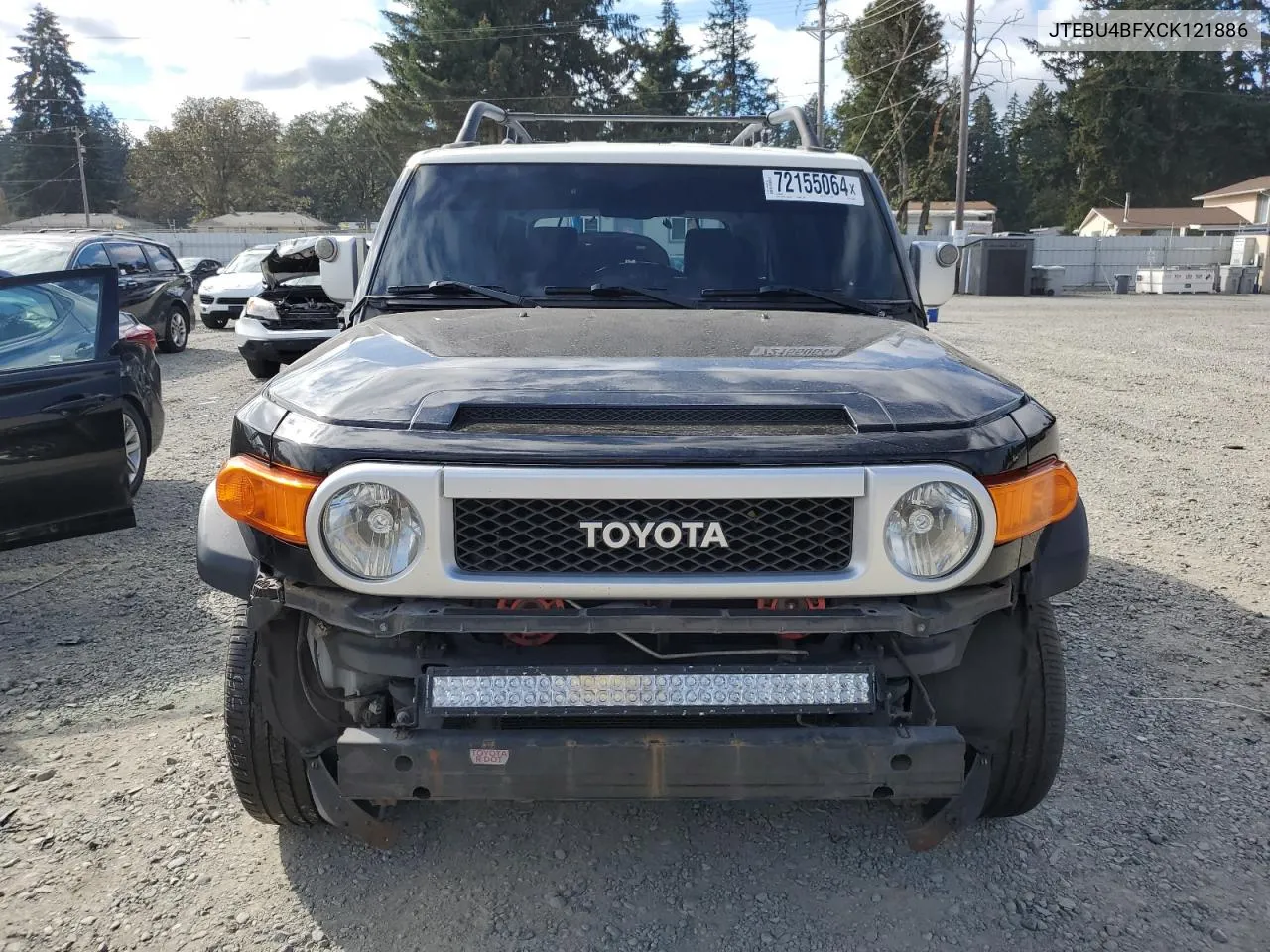 2012 Toyota Fj Cruiser VIN: JTEBU4BFXCK121886 Lot: 72155064