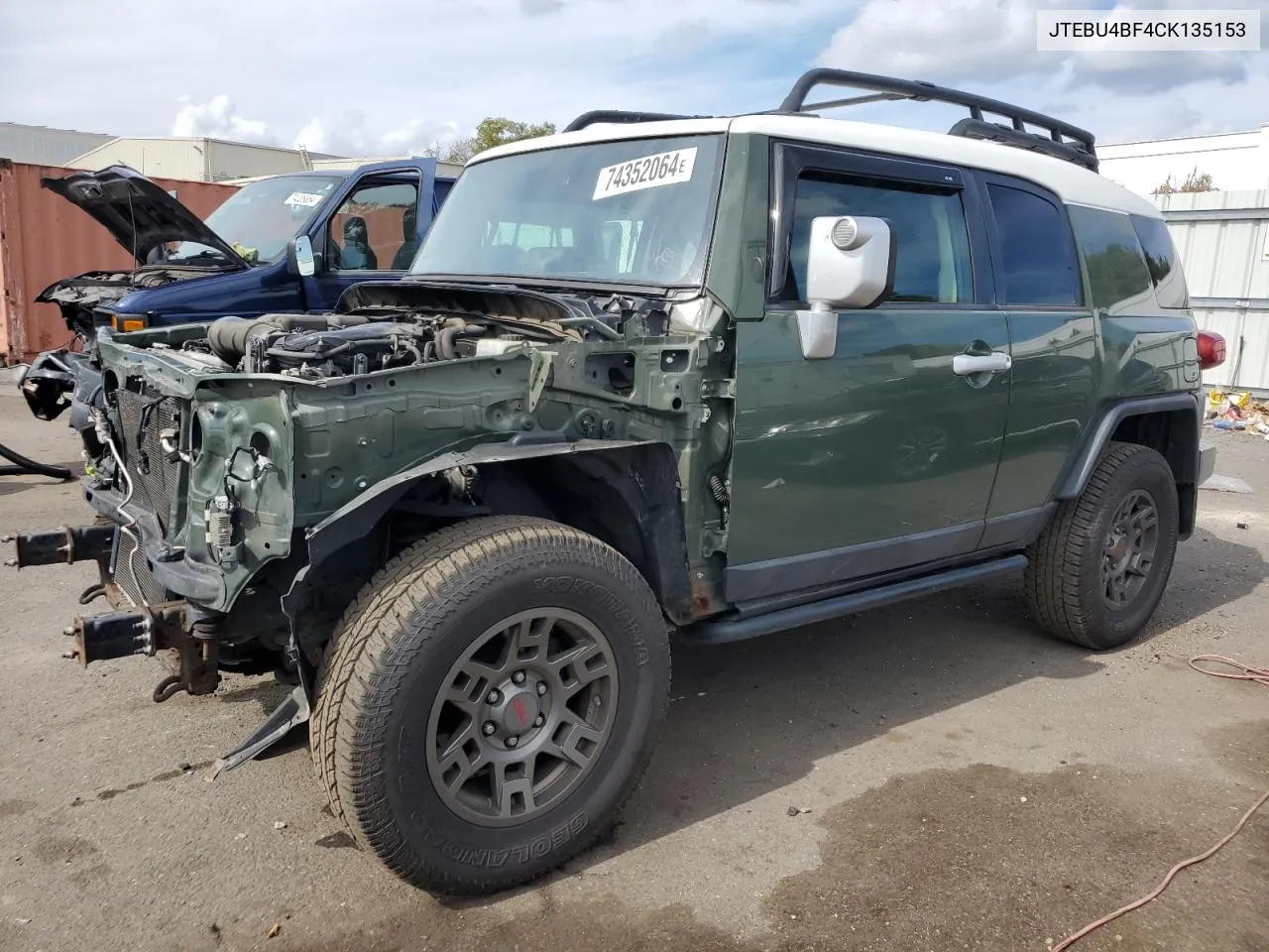 2012 Toyota Fj Cruiser VIN: JTEBU4BF4CK135153 Lot: 74352064