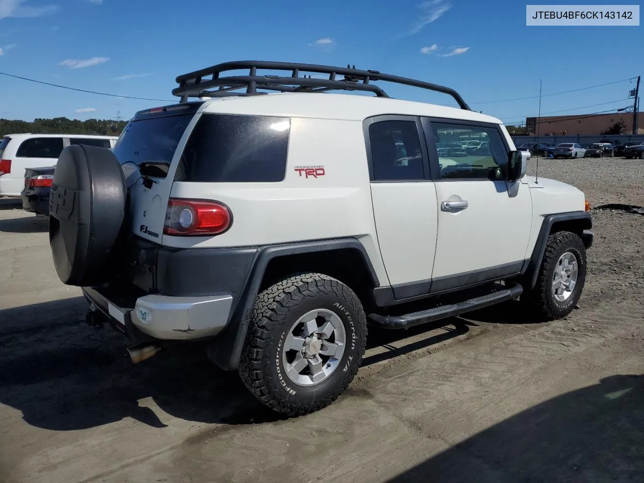 2012 Toyota Fj Cruiser VIN: JTEBU4BF6CK143142 Lot: 75434954