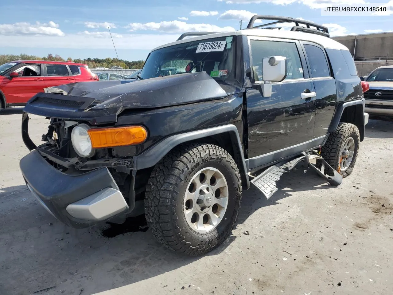 2012 Toyota Fj Cruiser VIN: JTEBU4BFXCK148540 Lot: 75878024