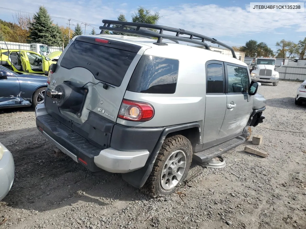 2012 Toyota Fj Cruiser VIN: JTEBU4BF1CK135238 Lot: 76899584