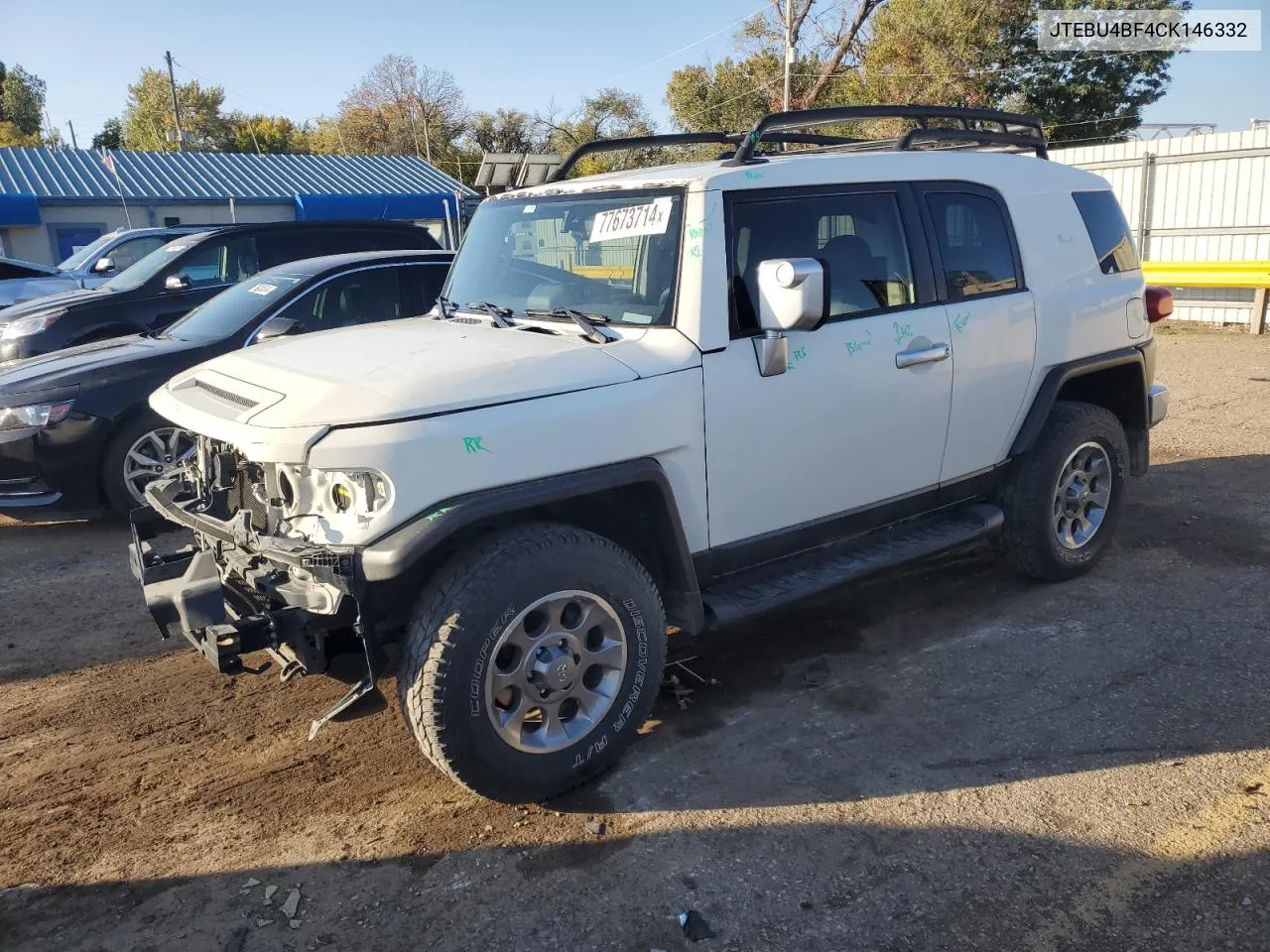 2012 Toyota Fj Cruiser VIN: JTEBU4BF4CK146332 Lot: 77673714