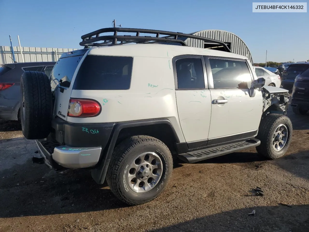 2012 Toyota Fj Cruiser VIN: JTEBU4BF4CK146332 Lot: 77673714