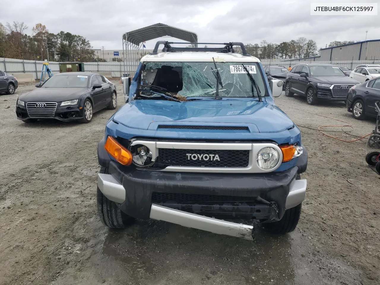 2012 Toyota Fj Cruiser VIN: JTEBU4BF6CK125997 Lot: 78676974