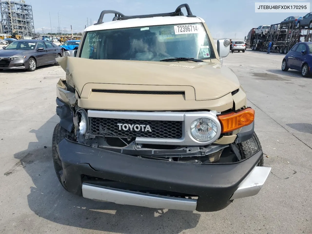 2013 Toyota Fj Cruiser VIN: JTEBU4BFXDK170295 Lot: 72396714