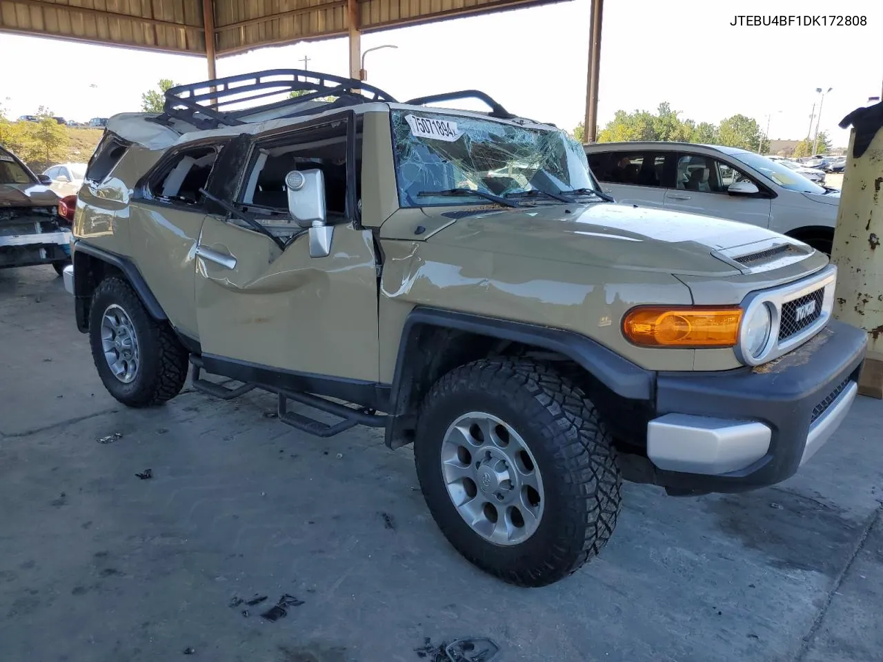 2013 Toyota Fj Cruiser VIN: JTEBU4BF1DK172808 Lot: 75071894