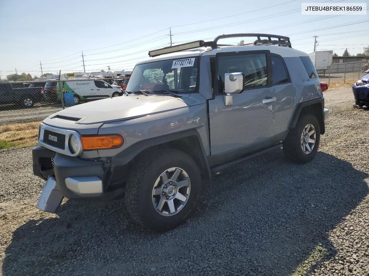 2014 Toyota Fj Cruiser VIN: JTEBU4BF8EK186559 Lot: 67732774