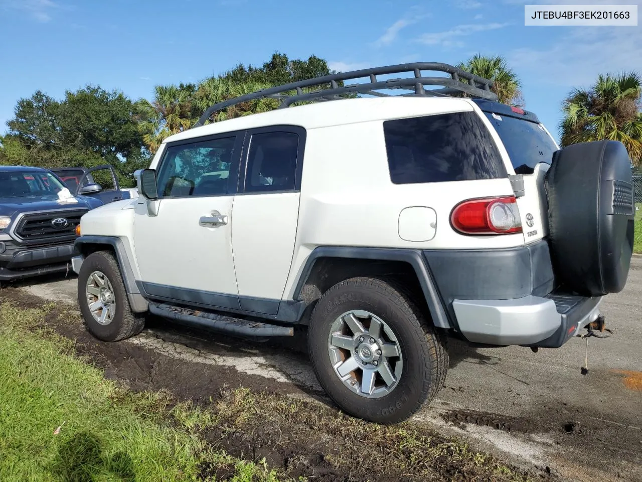 2014 Toyota Fj Cruiser VIN: JTEBU4BF3EK201663 Lot: 74877154