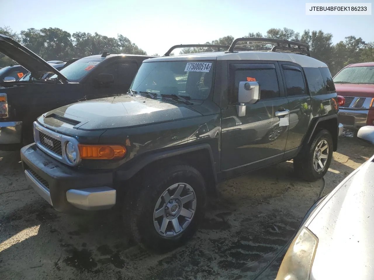 2014 Toyota Fj Cruiser VIN: JTEBU4BF0EK186233 Lot: 75080514