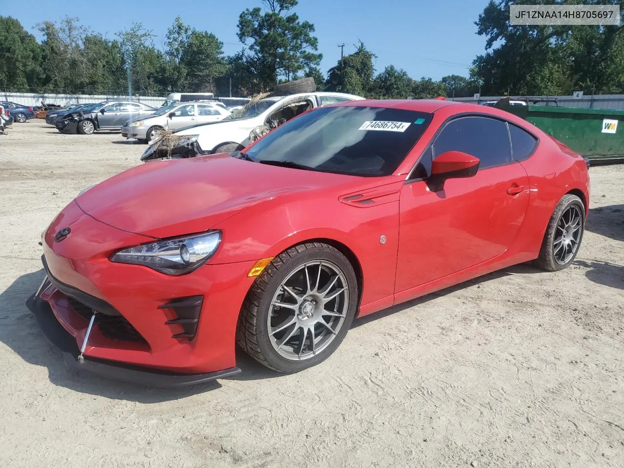 2017 Toyota 86 Base VIN: JF1ZNAA14H8705697 Lot: 74686754