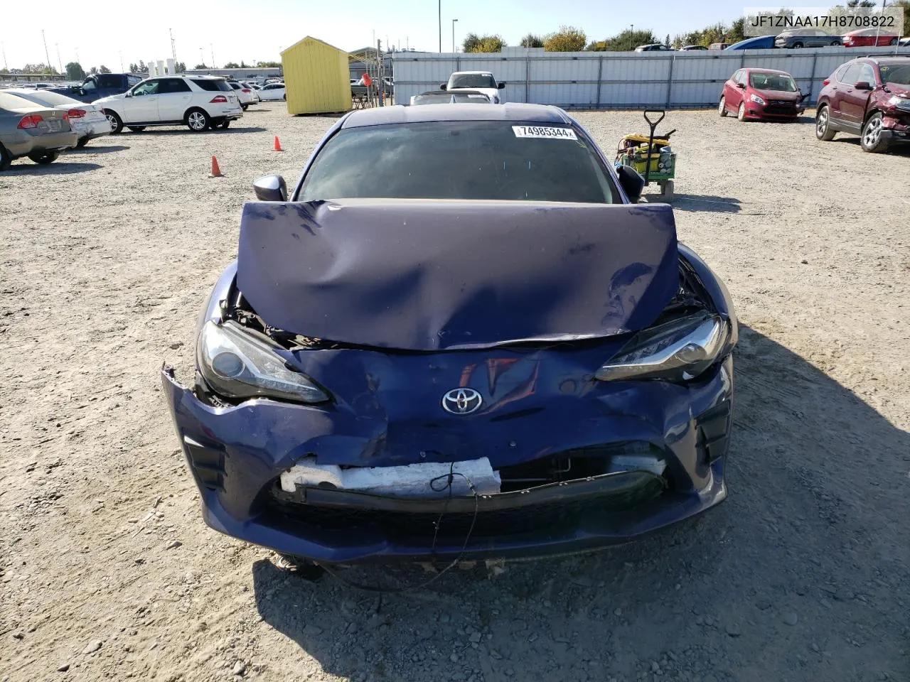 JF1ZNAA17H8708822 2017 Toyota 86 Base