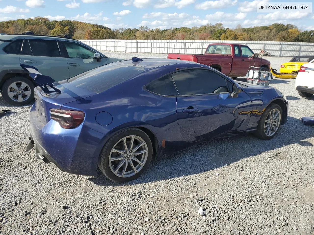 2017 Toyota 86 Base VIN: JF1ZNAA16H8701974 Lot: 78692274