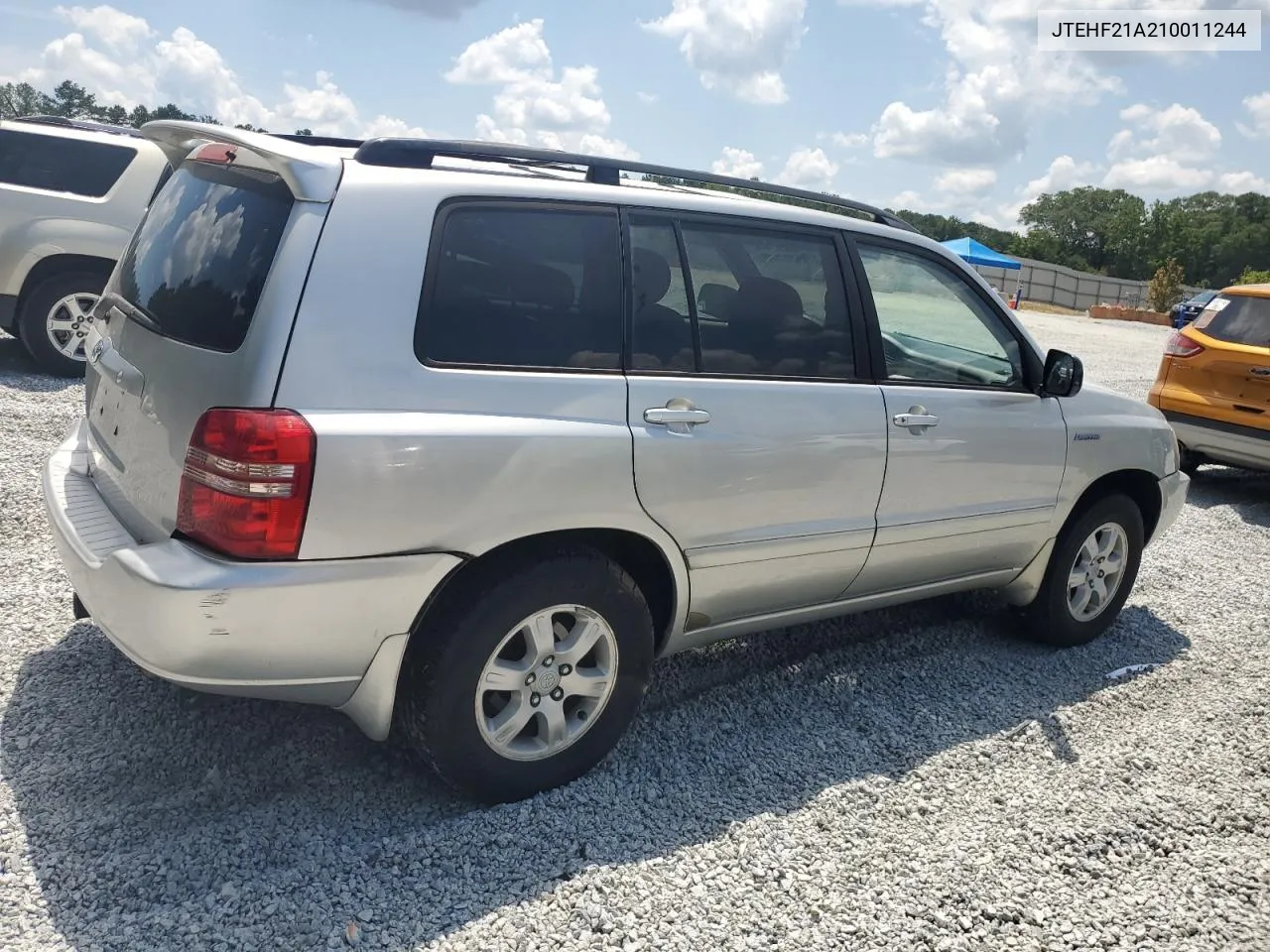 2001 Toyota Highlander VIN: JTEHF21A210011244 Lot: 66239444