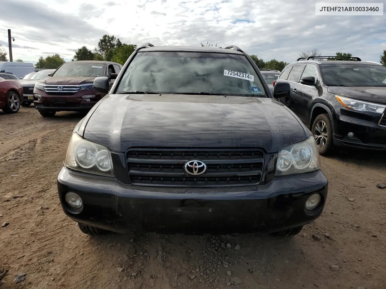 2001 Toyota Highlander VIN: JTEHF21A810033460 Lot: 72542314