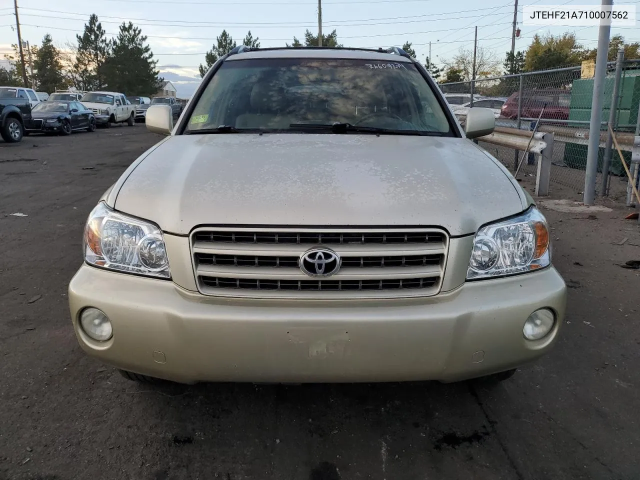 2001 Toyota Highlander VIN: JTEHF21A710007562 Lot: 76609274