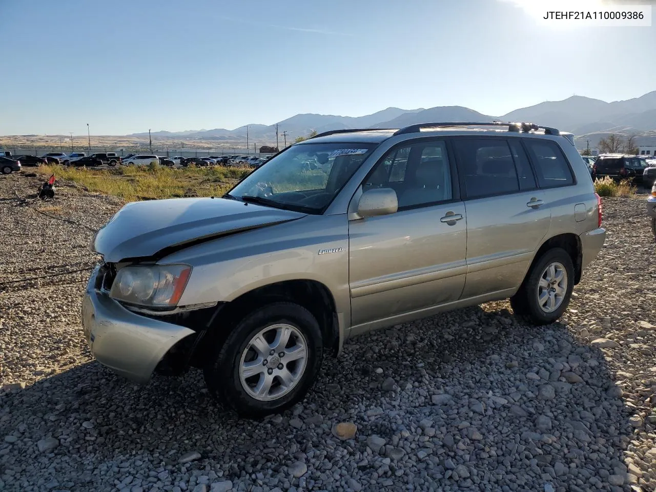 2001 Toyota Highlander VIN: JTEHF21A110009386 Lot: 77804594