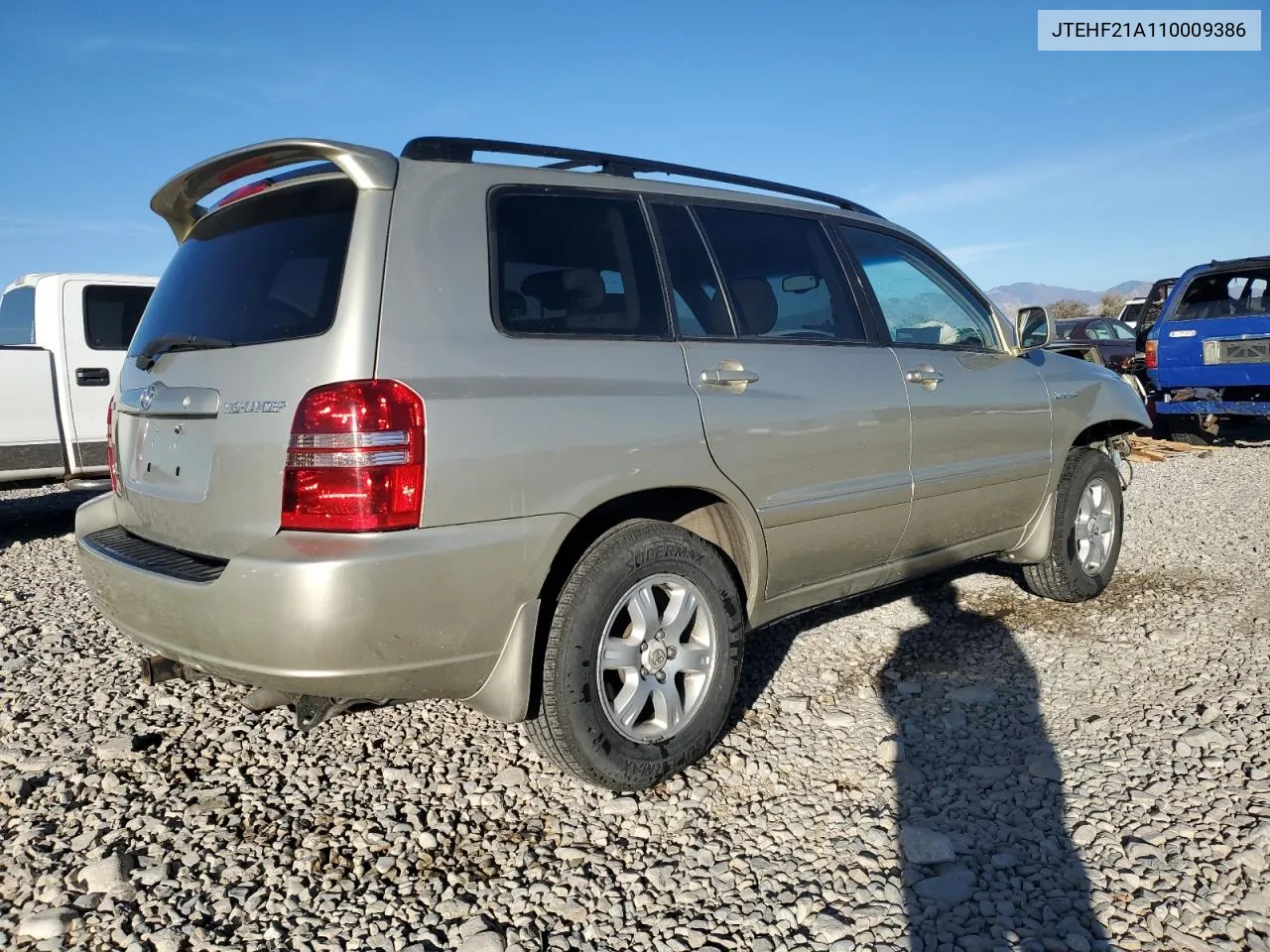 2001 Toyota Highlander VIN: JTEHF21A110009386 Lot: 77804594