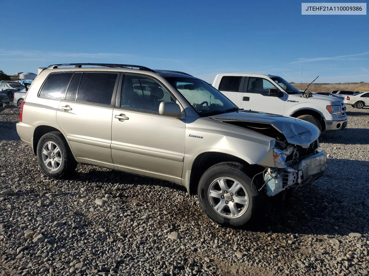 2001 Toyota Highlander VIN: JTEHF21A110009386 Lot: 77804594