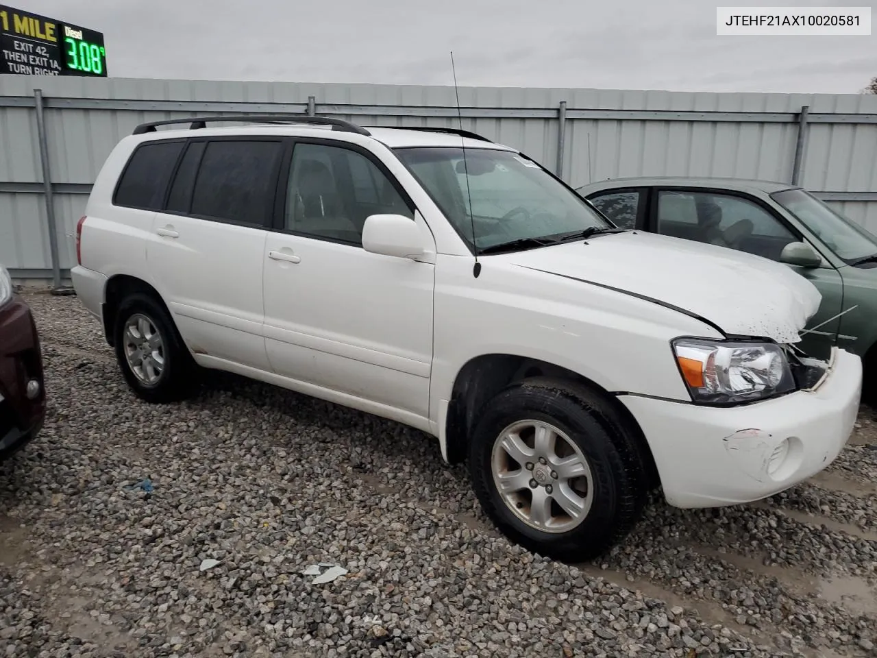 2001 Toyota Highlander VIN: JTEHF21AX10020581 Lot: 80004734